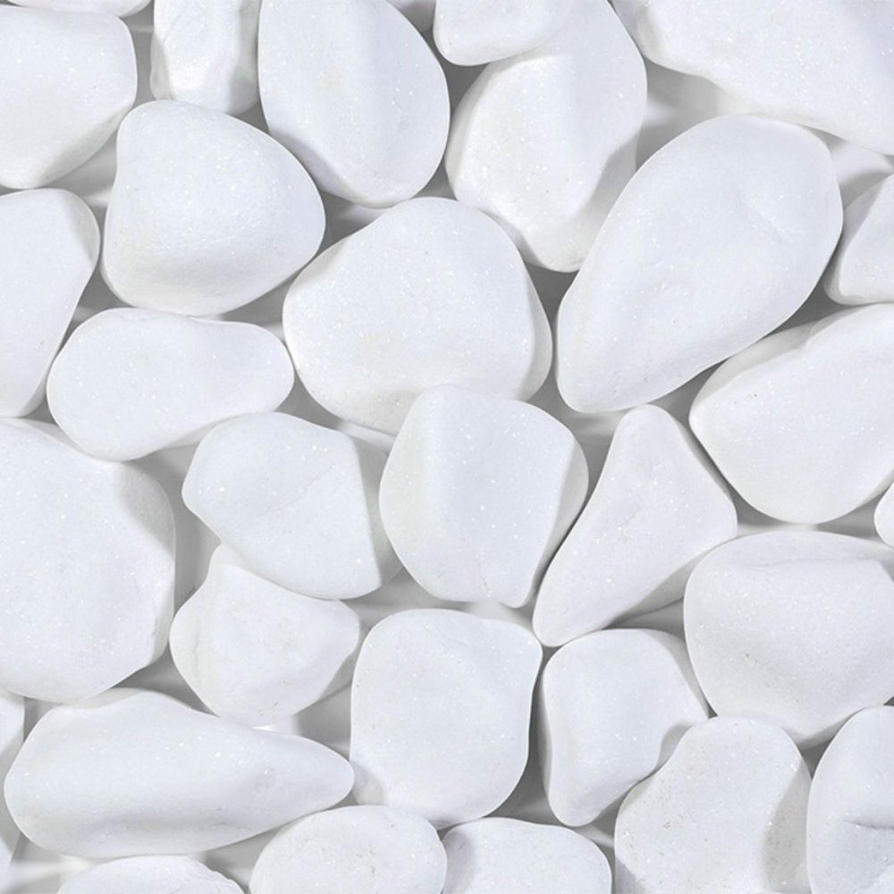White Thasos Marble Pebbles